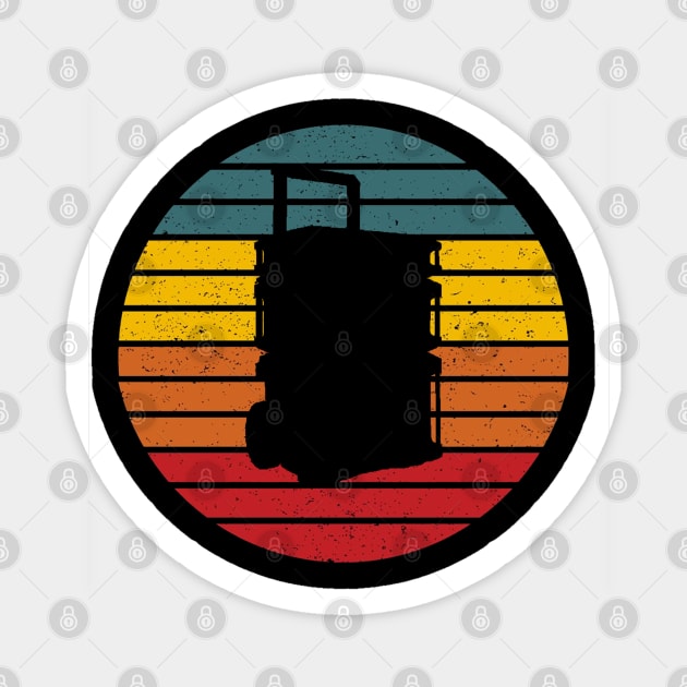 Packout Retro Sunrise Silhouette Design Sticker by Creative Designs Canada